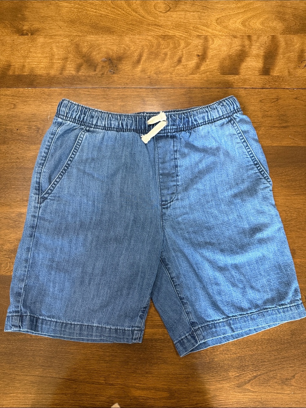 Old Navy Boys Light Blue Denim Drawstring Shorts